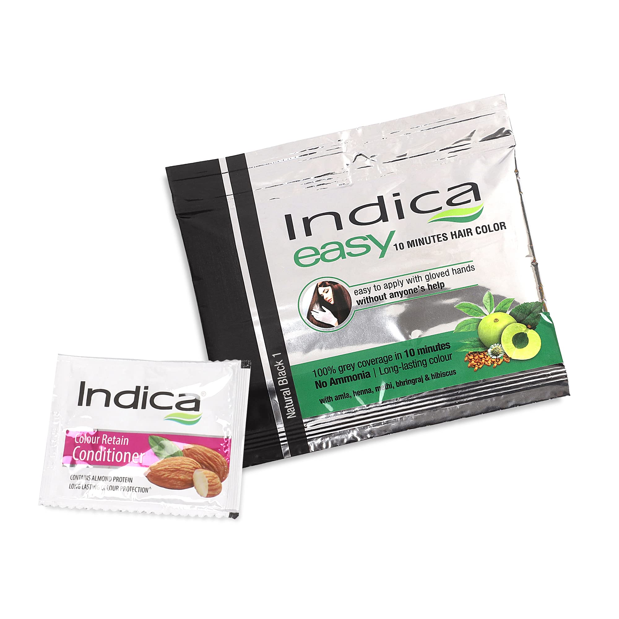 Indica Easy, Hair Colour Shampoo Based Sachet 5ml x 6 (32.5ml)