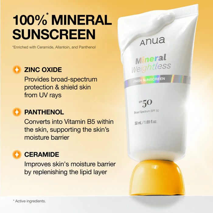 Anua Mineral Weightless Finish Sunscreen 50ML