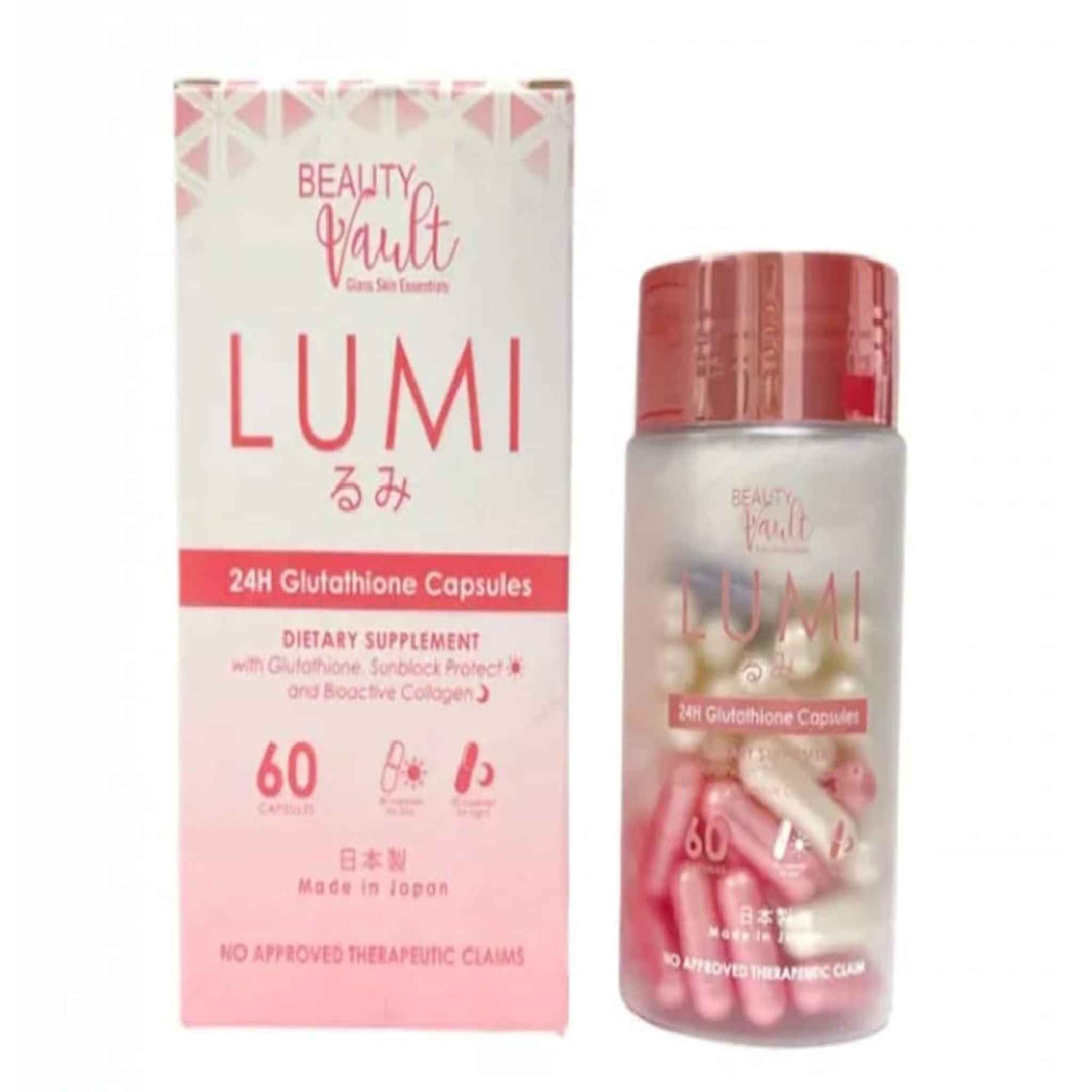 Beauty Vault, Lumi 24H Glutathione Capsules 60 Capsule (AASD)