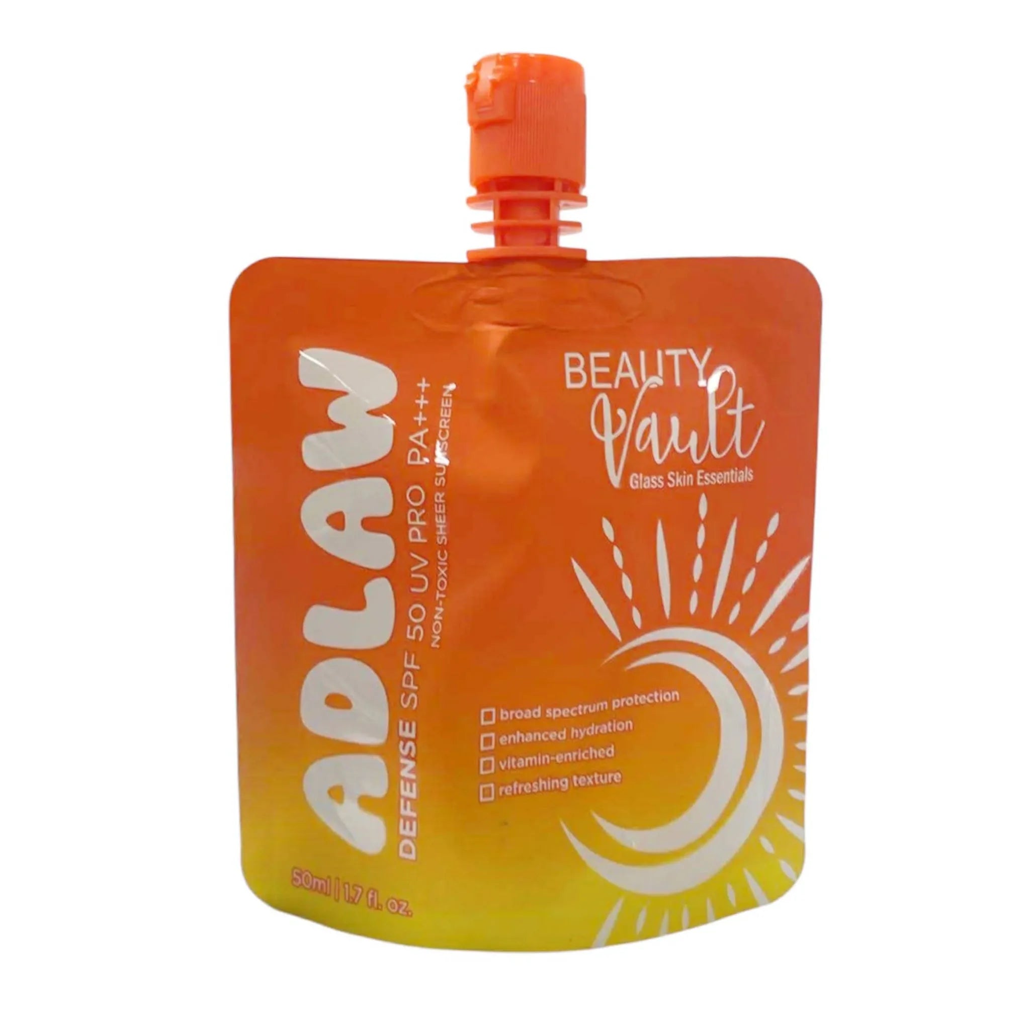 Beauty Vault, Glass Skin Essentials ADLAW Defense SPF 50 UV PRO PA+++ 50ML