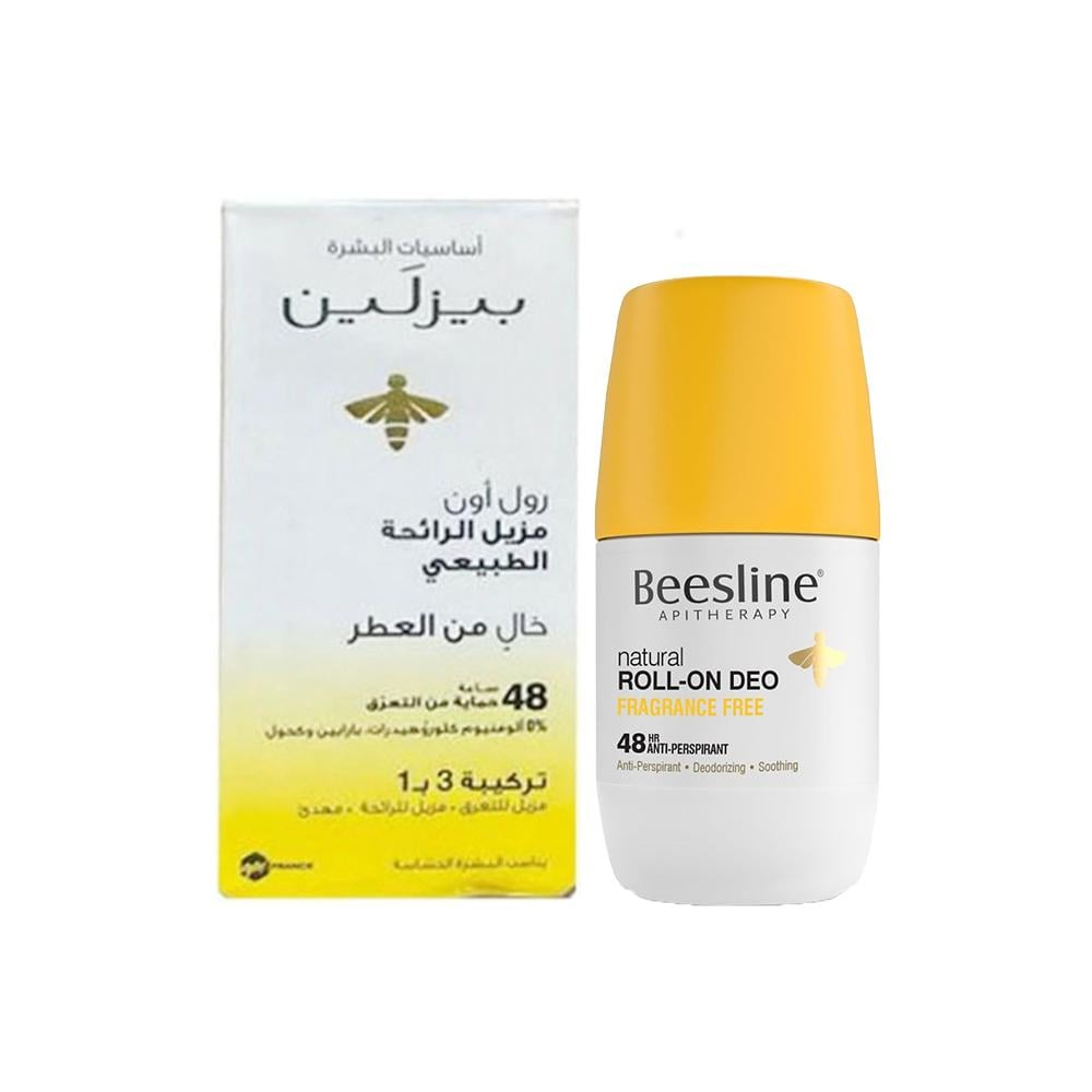 Beesline, Natural Roll-On Deodorant Fragrance Free 50ml