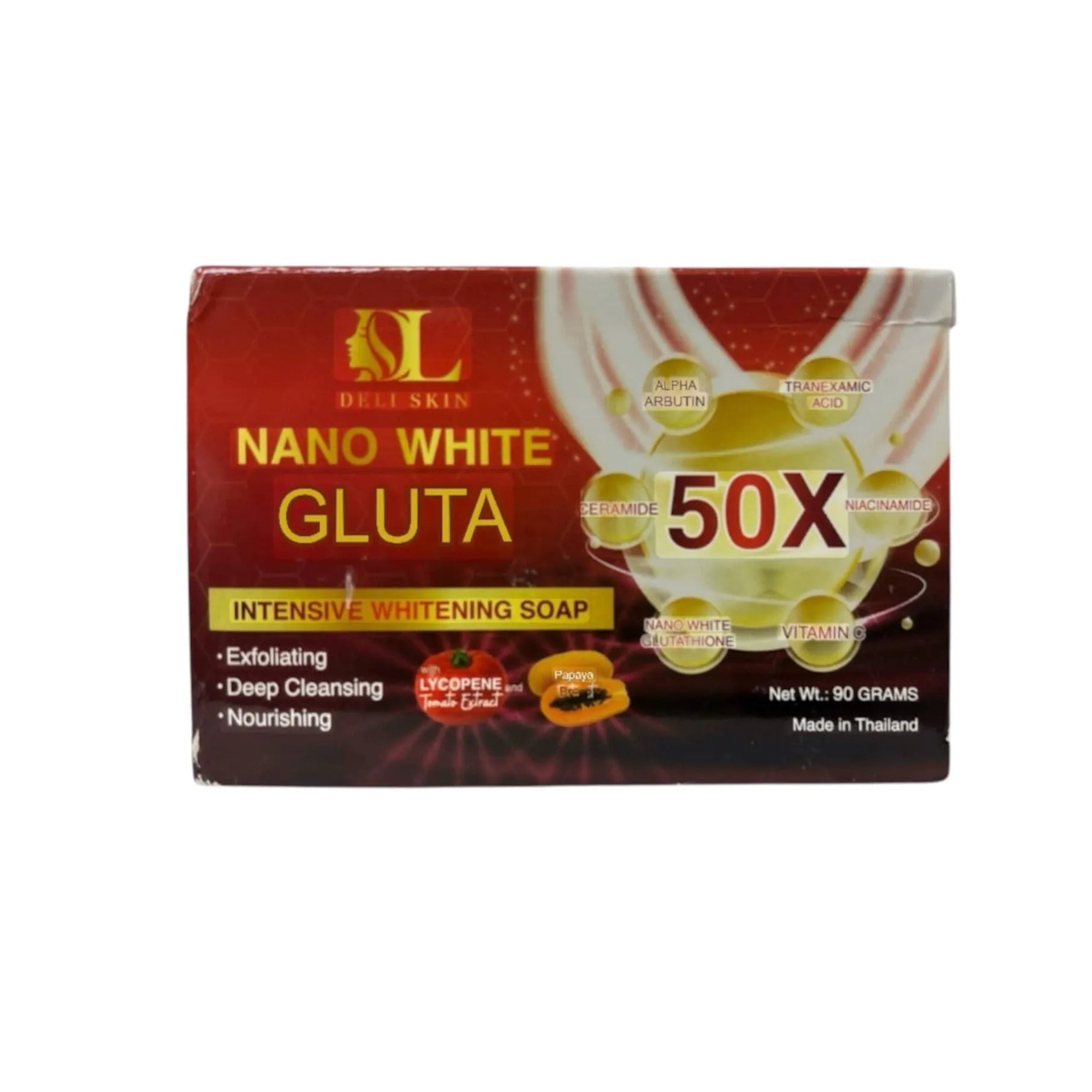 Deli Skin, Nano White Gluta Intensive Whitening Soap 90g