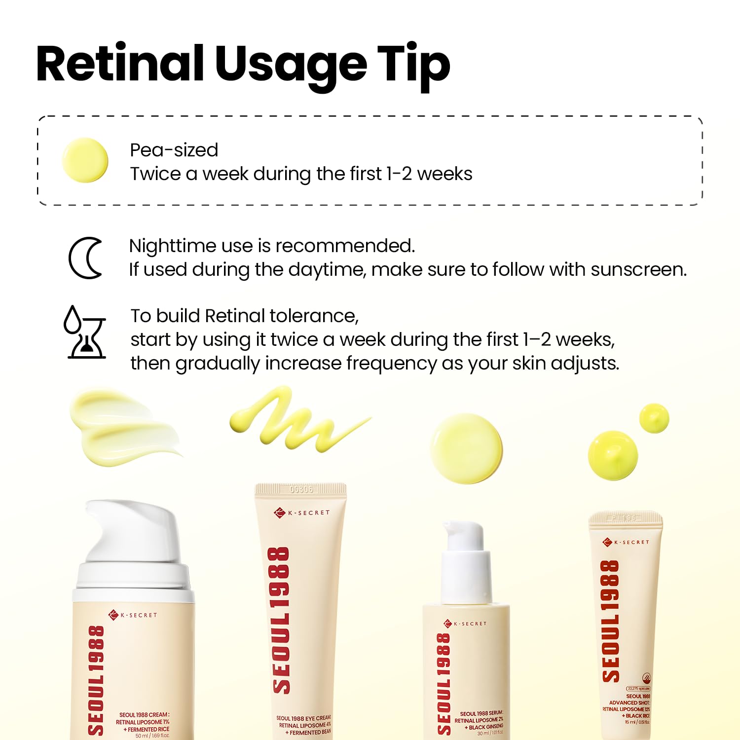K-Secret Seoul 1988 Cream: Retinal Liposome 1%+Fermented Rice 50ML