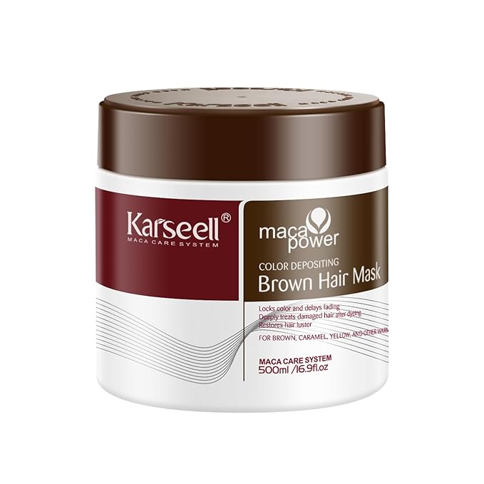 Karseell, Maca Power Color Depositing Brown Hair Mask 500ml