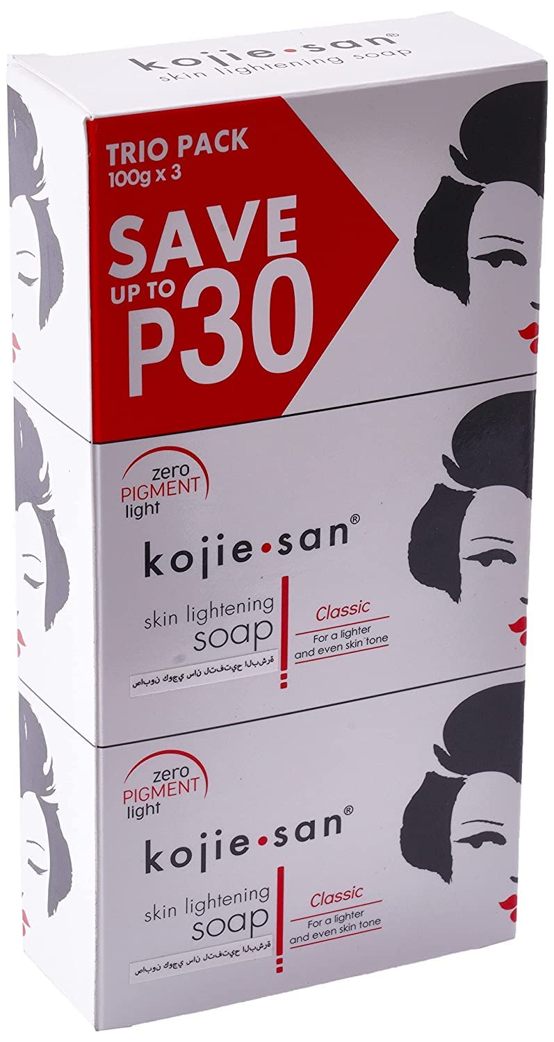 Kojic Acid Skin Lightening Soap Value Pack of 3 (3x65G)
