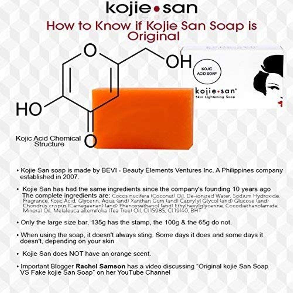 Kojic Acid Skin Lightening Soap Value Pack of 3 (3x65G)
