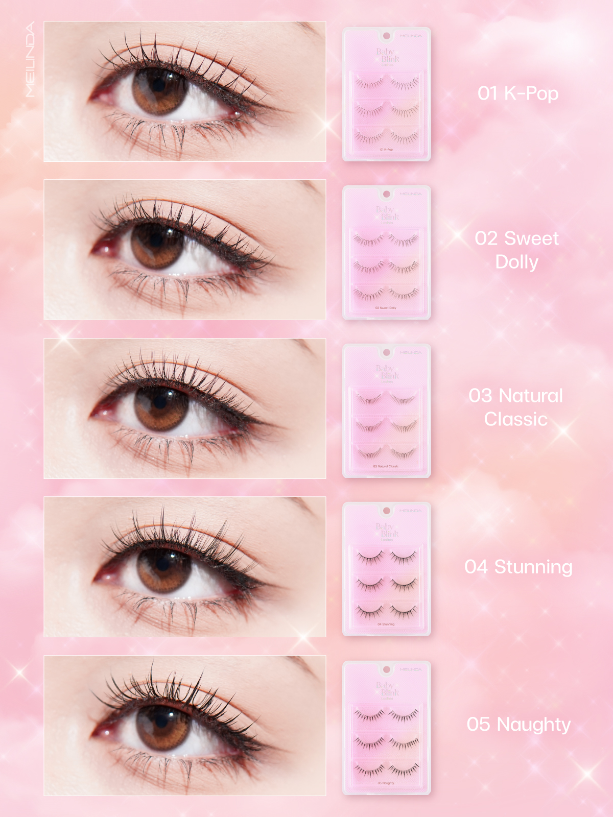 Meilinda, Baby Blink Lashes 3pairs