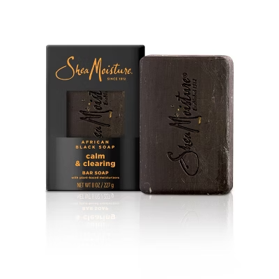 Shea Moisture, African Black Soap Clam & Clearing Bar Soap 227g