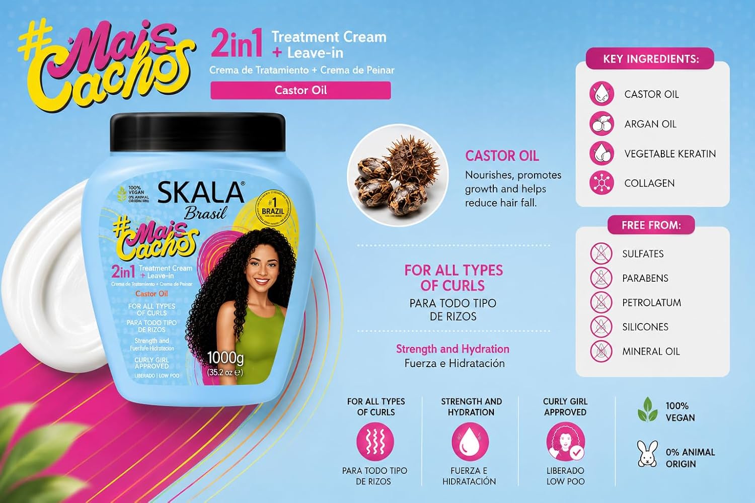 Skala Mais Cachos 2 In 1 Hair Cream